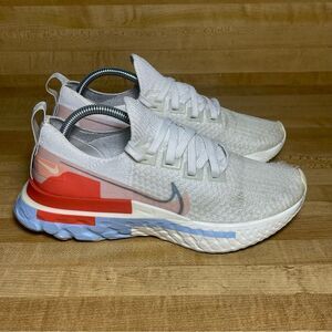 Nike Womens React Infinity Run FK Sneaker Size 7 CU0430-001 White Running Shoes